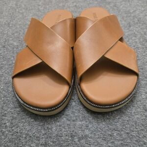 Cole Haan Nantucket  Crisscross Sandals Mens 10M Brown Leather Preppy C38145
